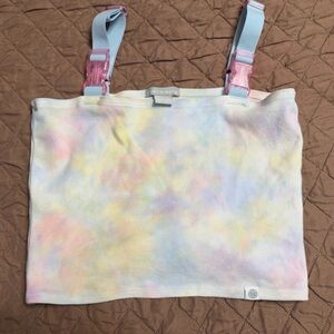 Pastel Tie-Dye Strap Tube Top